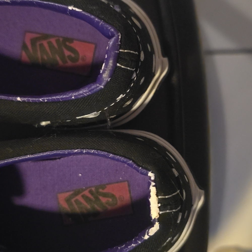 VANS Old Skool Shoes Black with Vibrant Butterflies Kids Size 3 - Picture 6 of 7